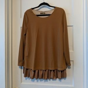 Tunic Top with Bows and Ruffle Hem